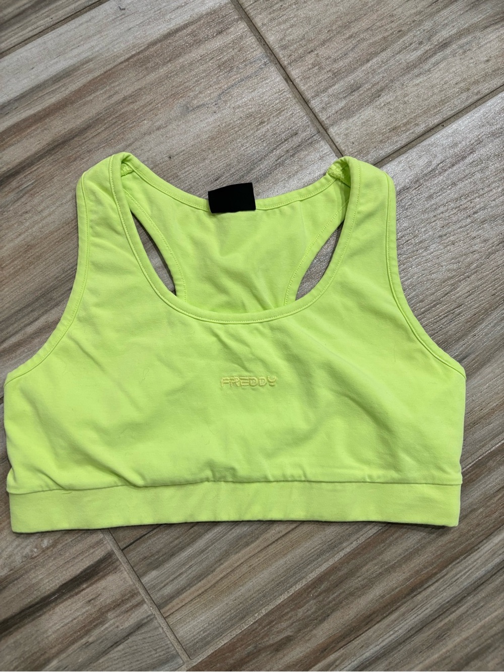 Freddy Neon Lime Sports Bra - Racerback Active Top